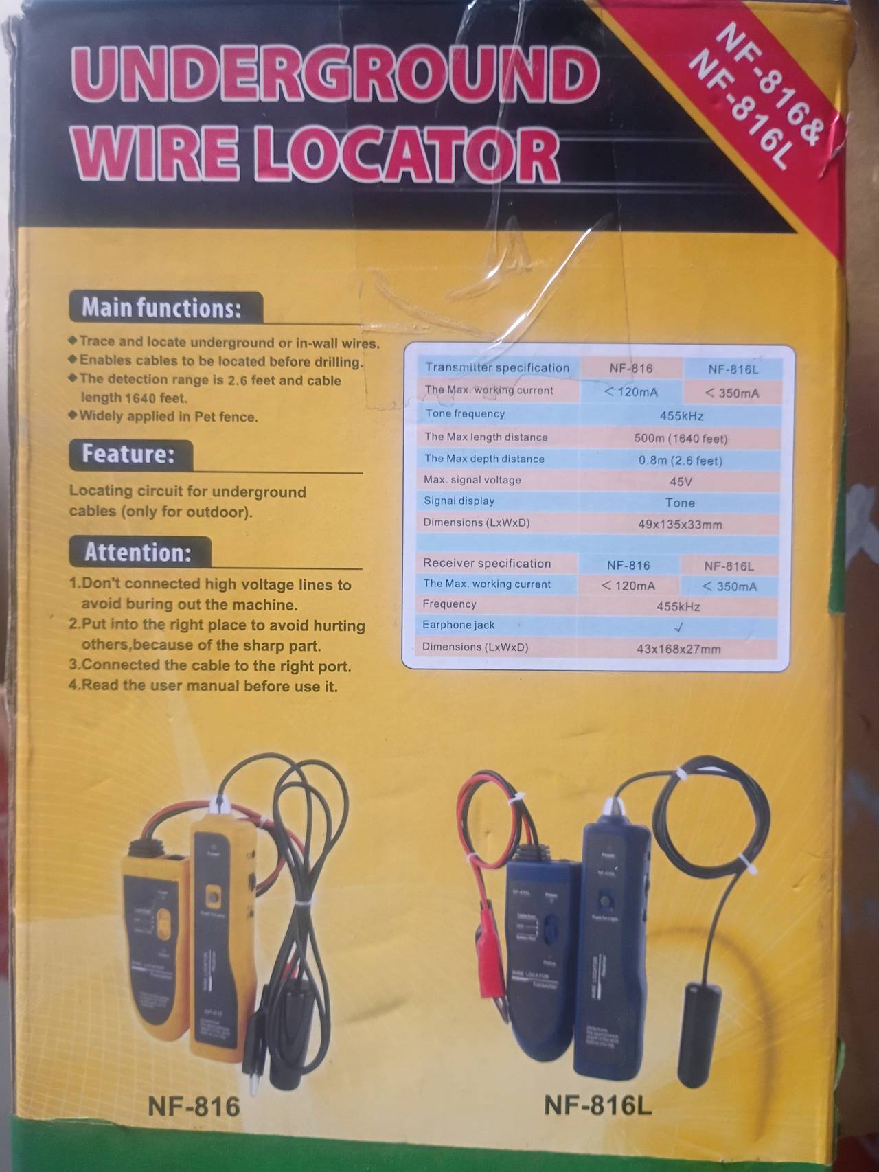 Noyafa NF-816 Underground Wire Locator