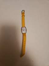 Peugeot Women's Tonneau Quartz Watch with Yellow Ribbon Strap - Image 1