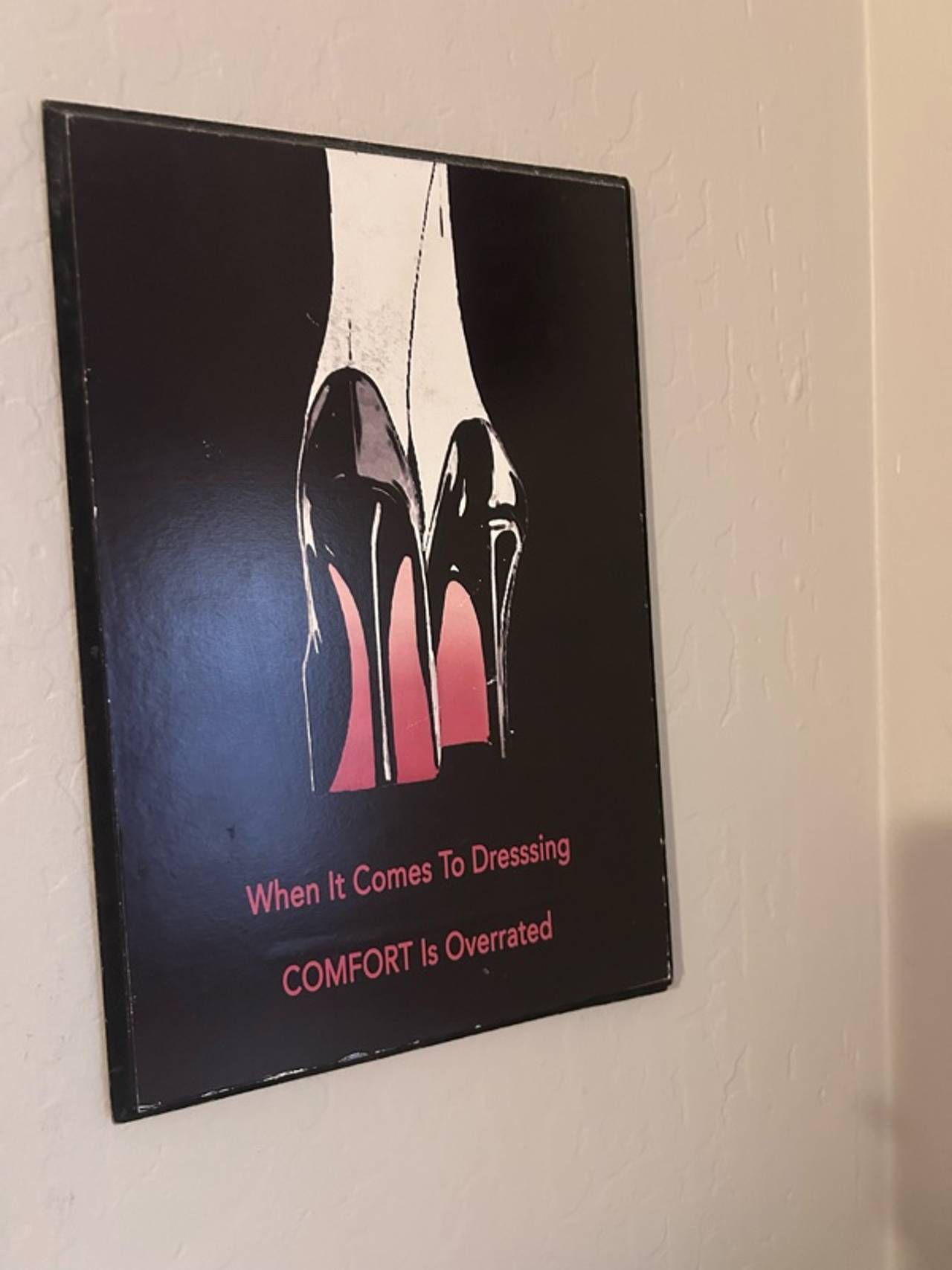 Beezyart High Maintenance Stiletto Heel Canvas Wall Art