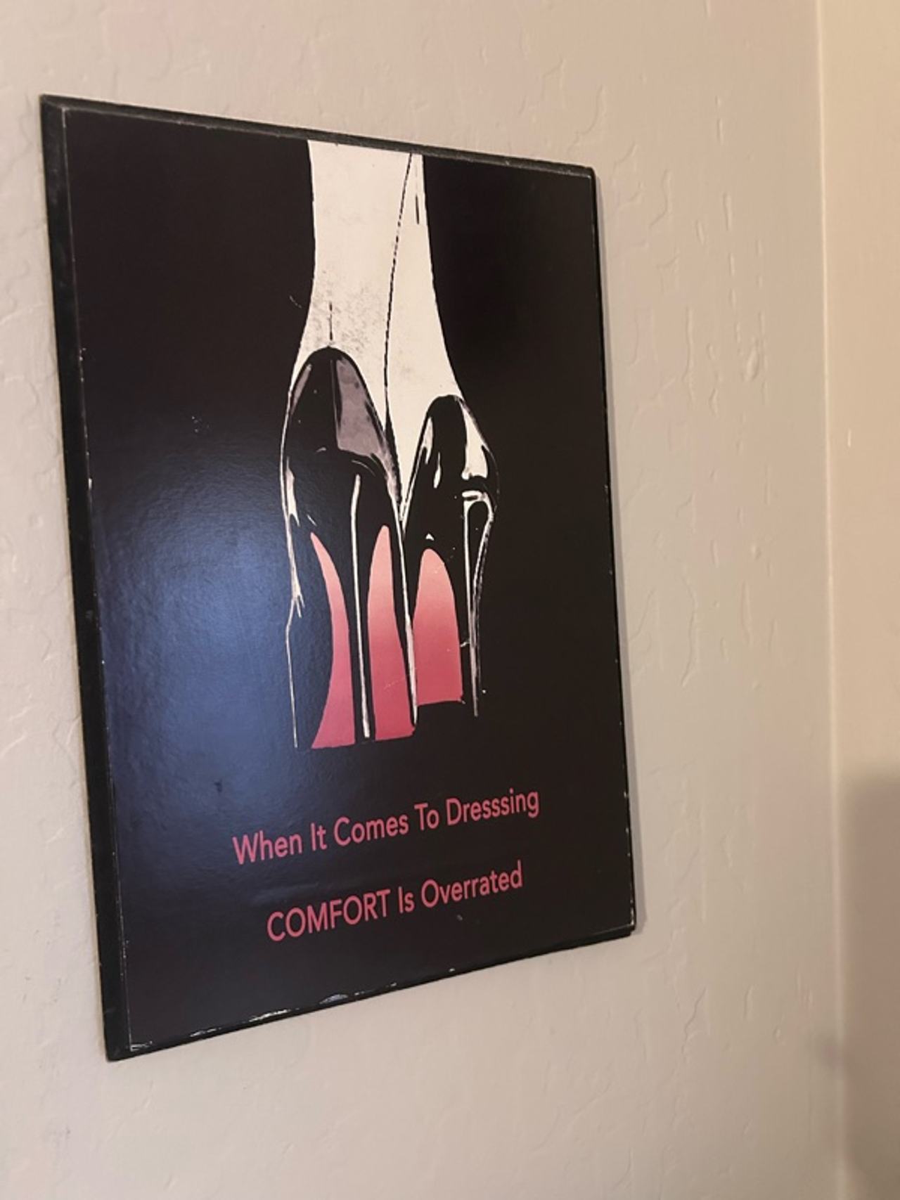 Beezyart High Maintenance Stiletto Heel Canvas Wall Art