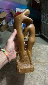 Vintage 1968 Abstract Family Wood Carving Sculpture - Image 4