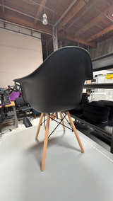Mid-Century Modern Black Accent Chair set of 2 - Image 4