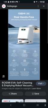 ROIDMI EVA Self-Cleaning and Emptying Robot Vacuum - Image 1