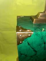 Frederick Cooper Green Faux Marble Brass Table Lamp - Image 4