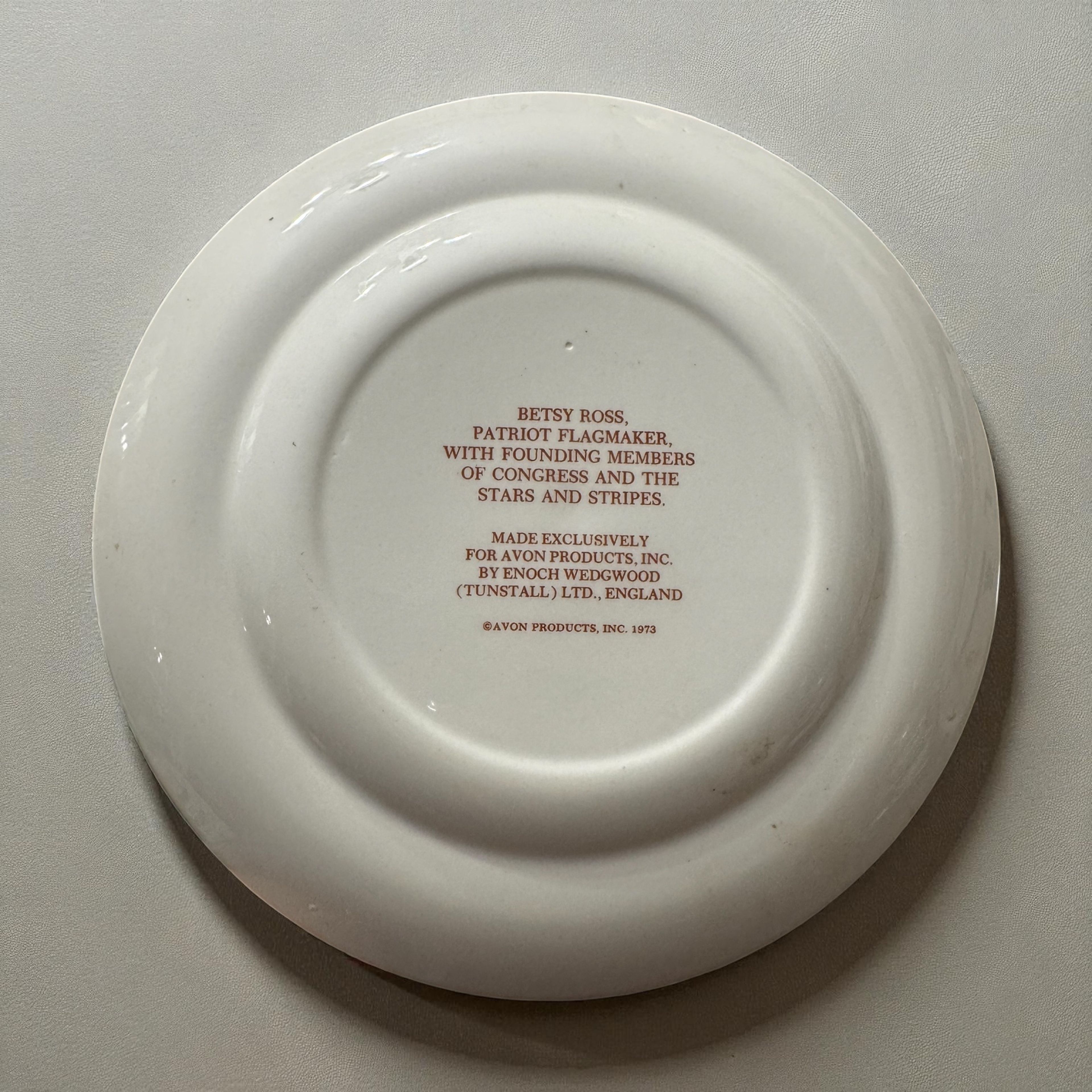 Avon Betsy Ross Collectible Wedgwood Plate - Image 2