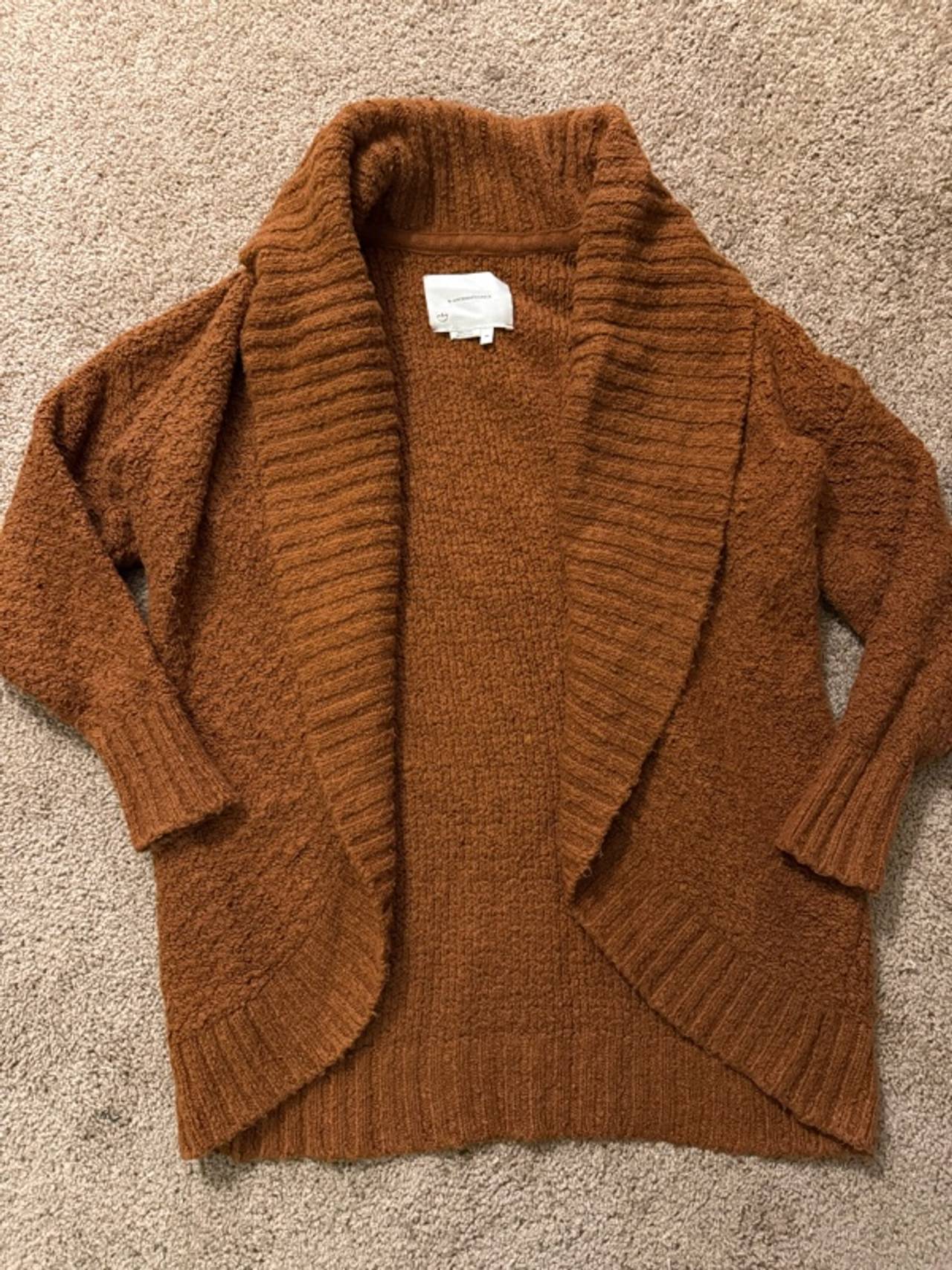 Anthropologie Denise Textured Cardigan Rust XS