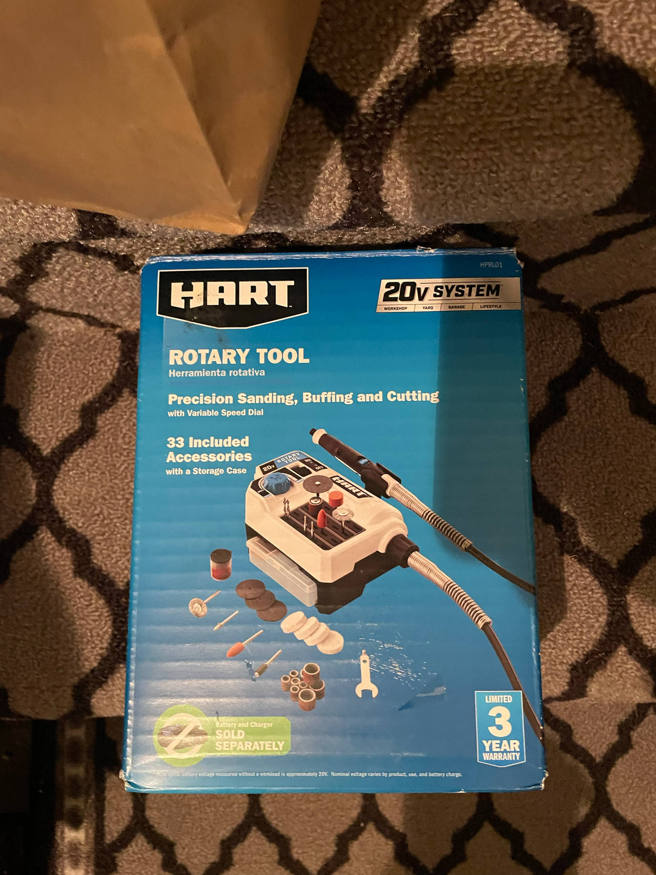 HART 20V Cordless Rotary Tool with 33 Accessories (Tool Only)