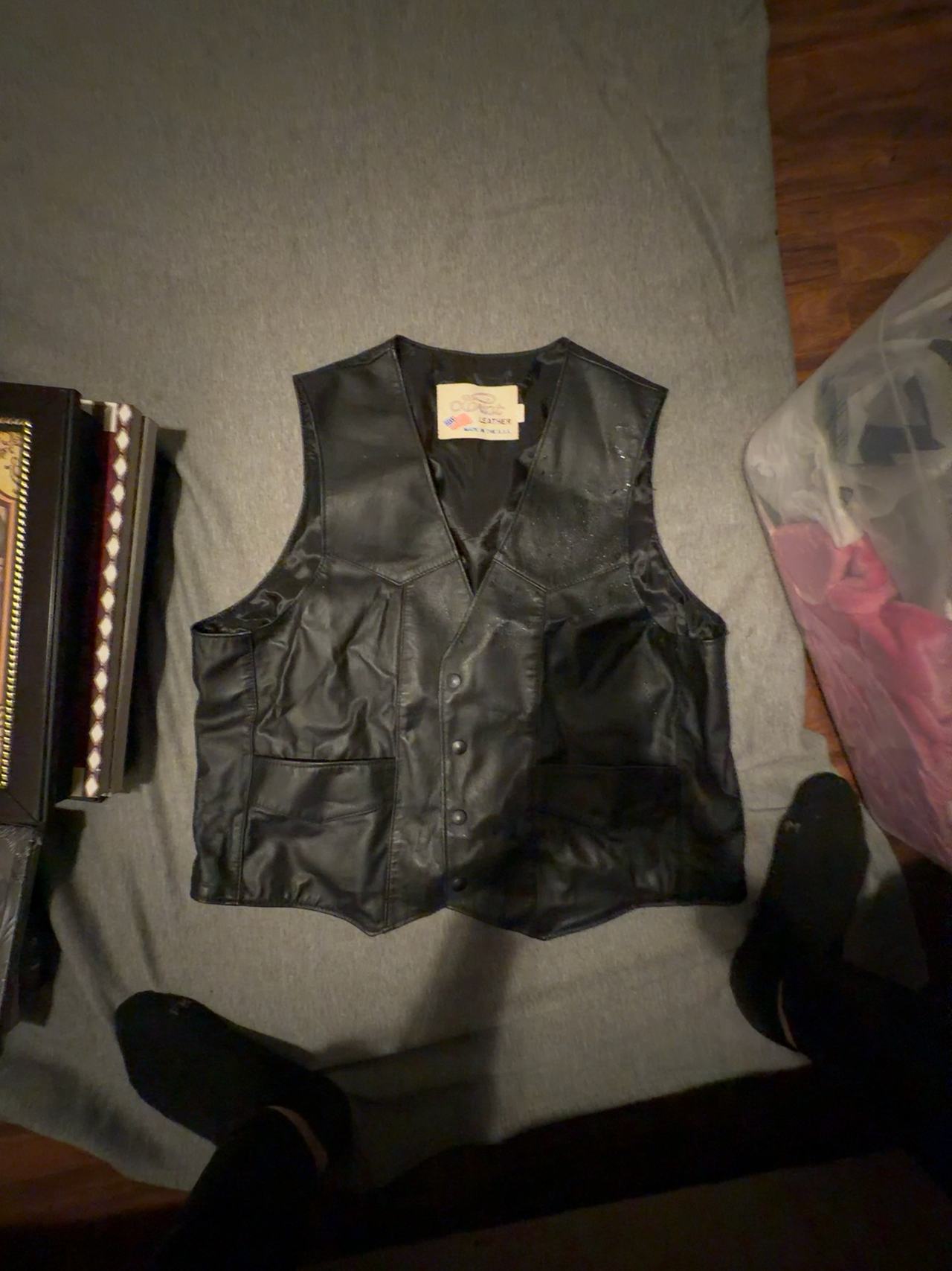 Black Leather Vest