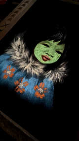 Velvet Painting of Inuit Child - Image 3