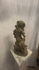 Concrete Garden Statue of Girl - Image 2