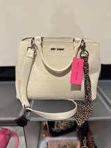 Betsey Johnson Skull Embossed Satchel with Leopard Scarf - Image 3