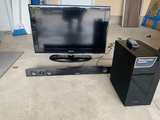 Samsung HW-H450 2.1 Channel Soundbar with Wireless Subwoofer 
And Samsung tv - Image 2