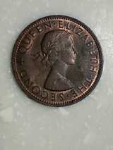 1960 New Zealand One Penny Coin E12 - Image 3