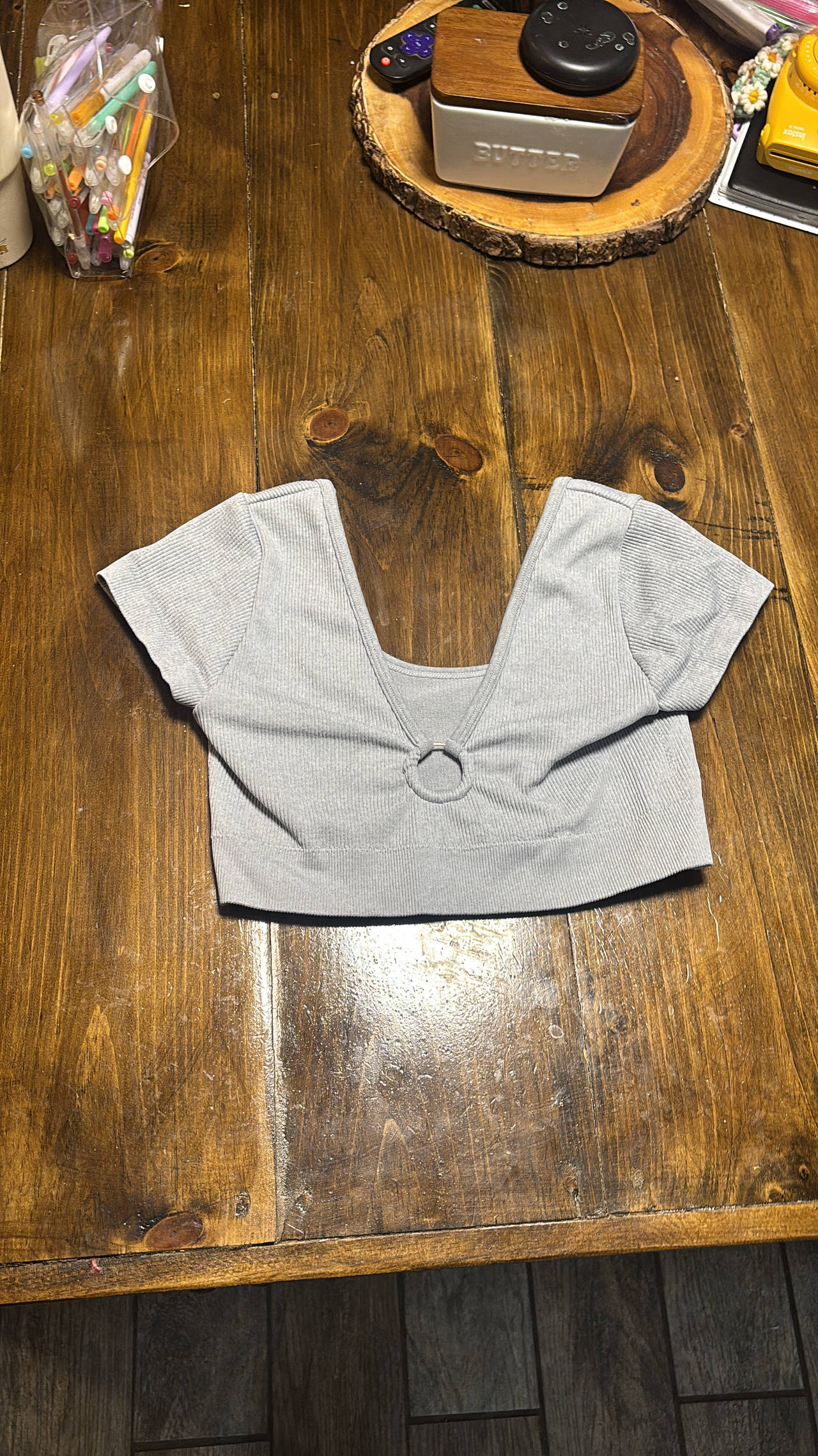 Aerie Ribbed Ring Detail Crop Top