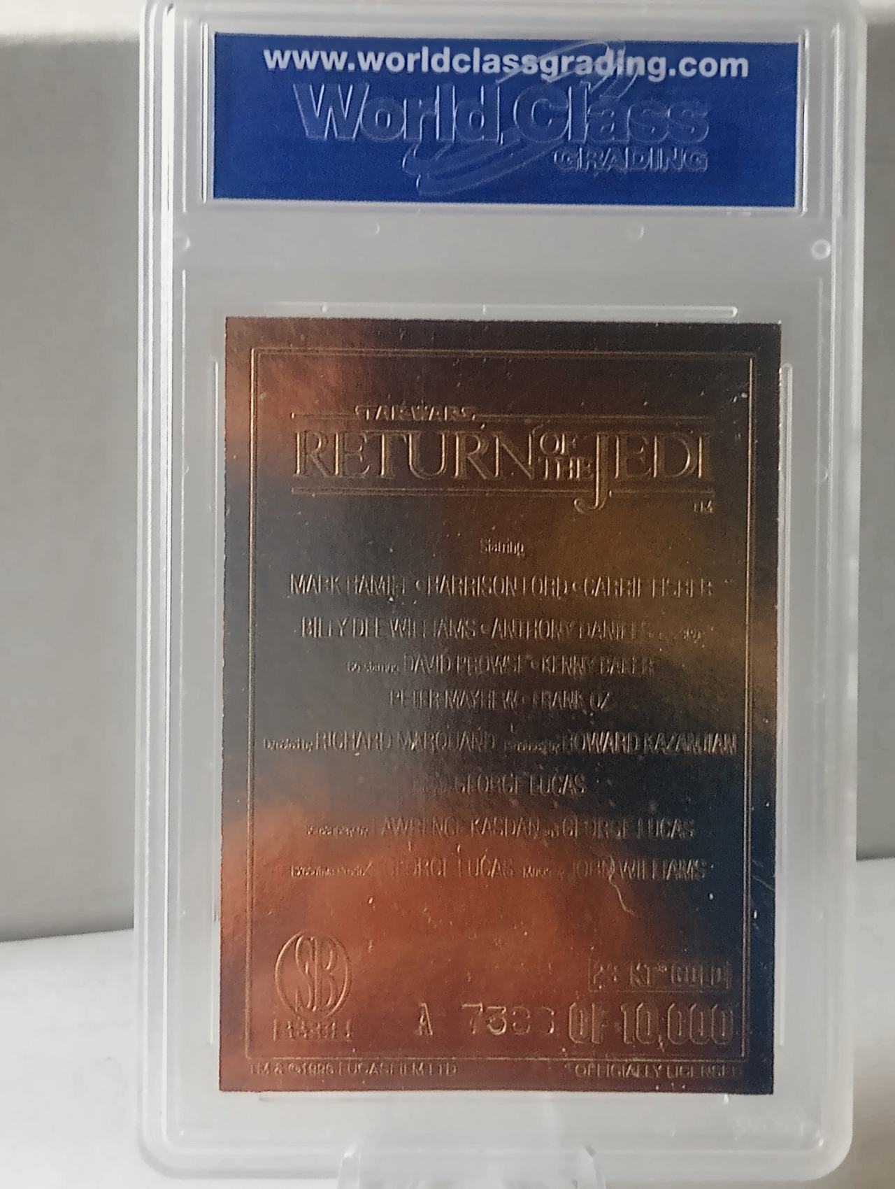 1996 Score Board Star Wars Return of the Jedi 23KT Gold Card WCG 10