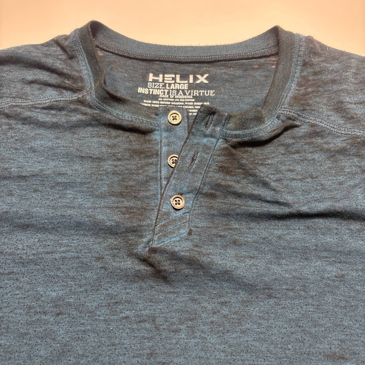Helix Men's Short Sleeve Henley T-Shirt