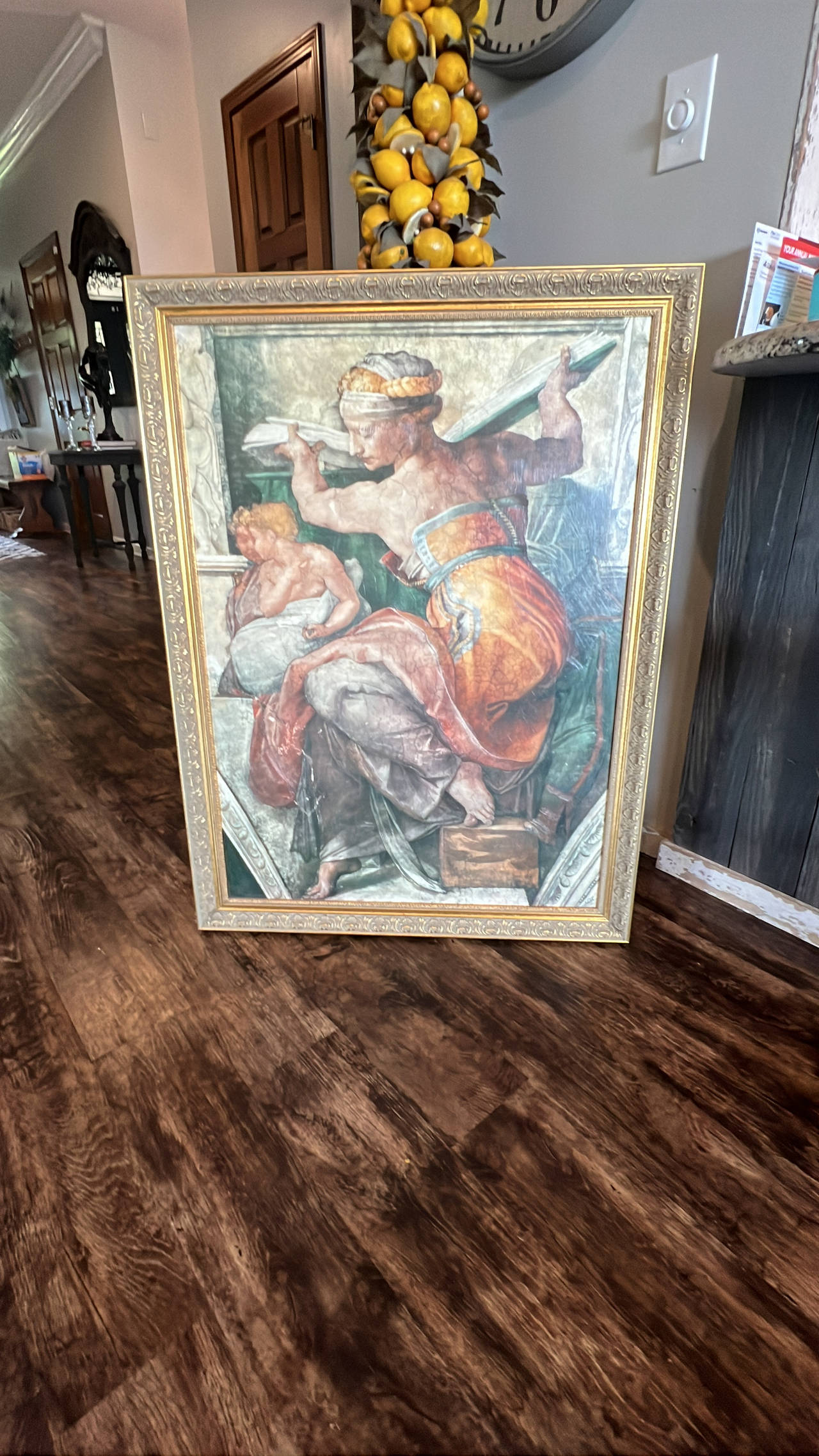 Framed Art Print of Michelangelo's Delphic Sibyl - 30” x 40”