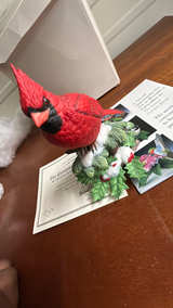 New Lenox Cardinal Figurine with Berries on Snowy Branch original certificate - Image 3
