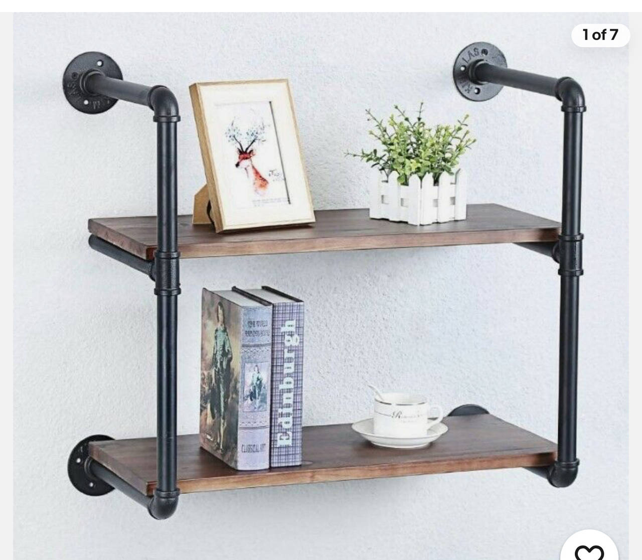 Industrial Pipe Wall Shelf