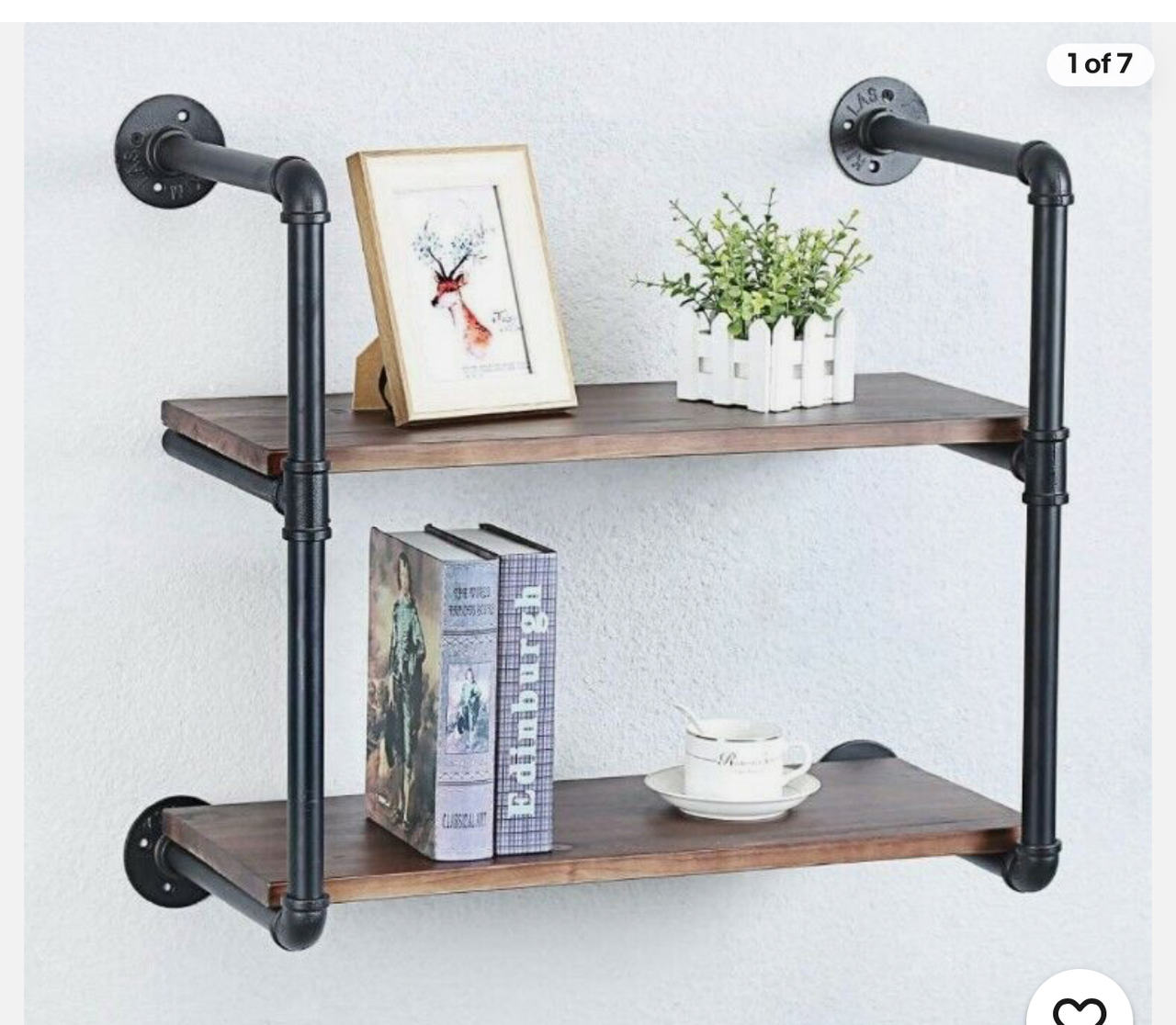 Industrial Pipe Wall Shelf