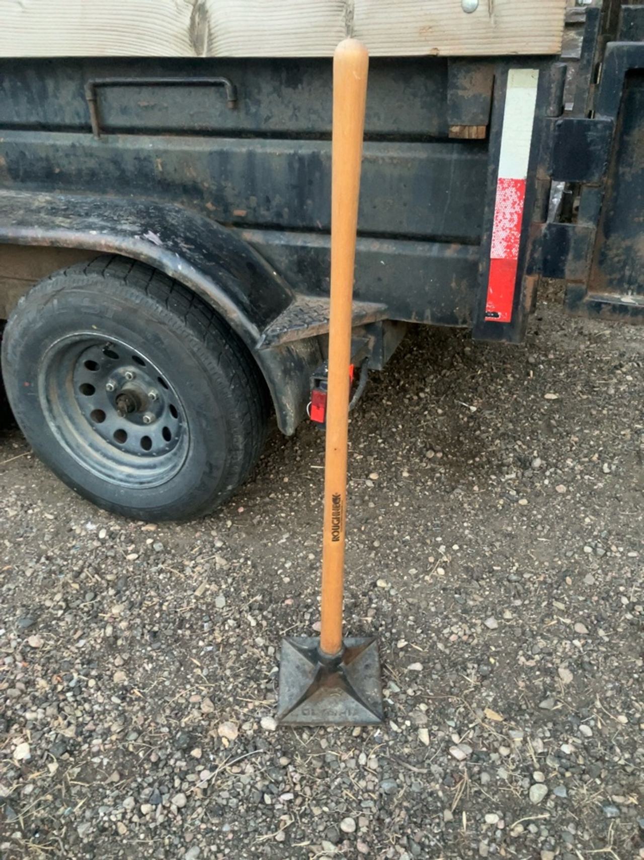 True Temper 8x8 Hand Tamper with Hardwood Handle