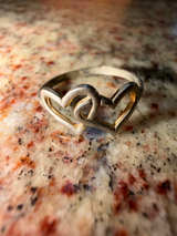 10K Gold Filled Interlocking Heart Ring - Image 1