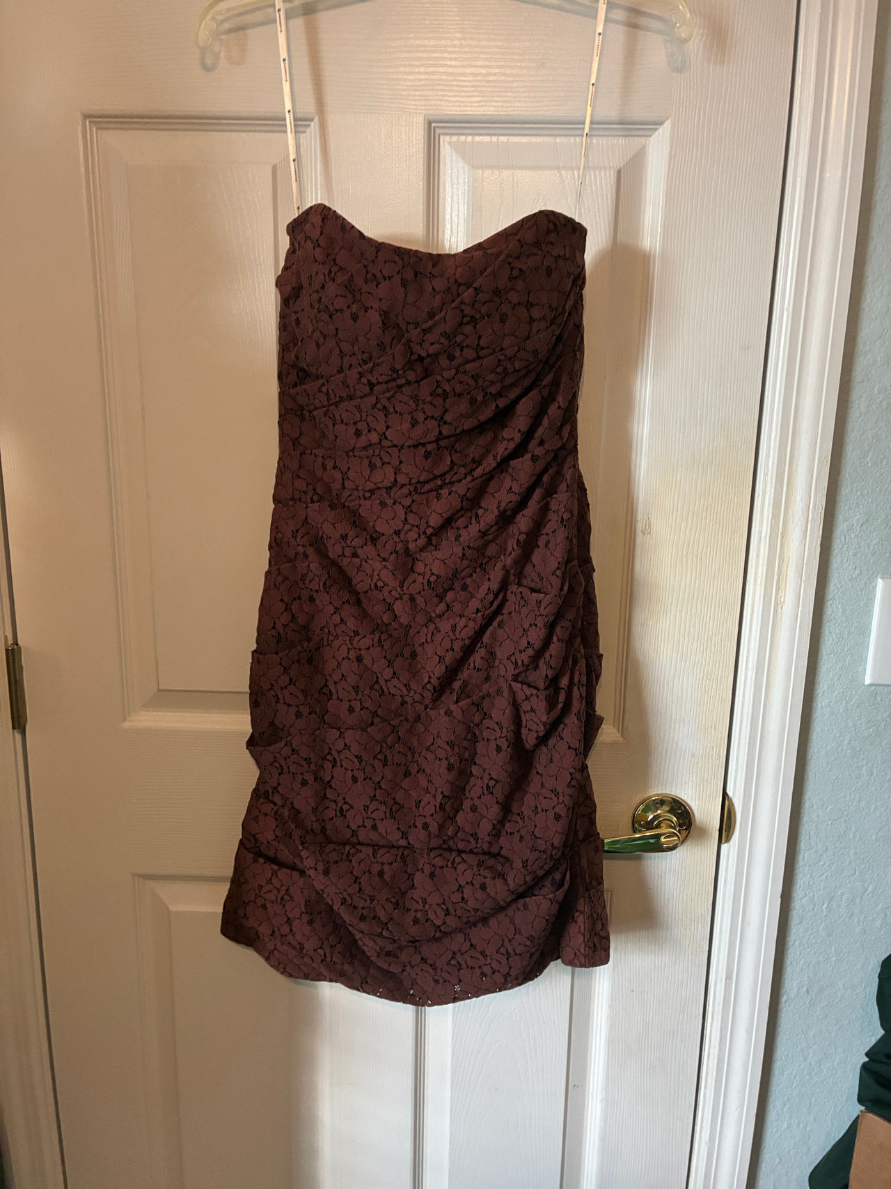 Strapless Lace Cocktail Dress