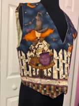 Halloween Novelty Vest Women LG Handmade Vintage Scarecrow  - Image 2