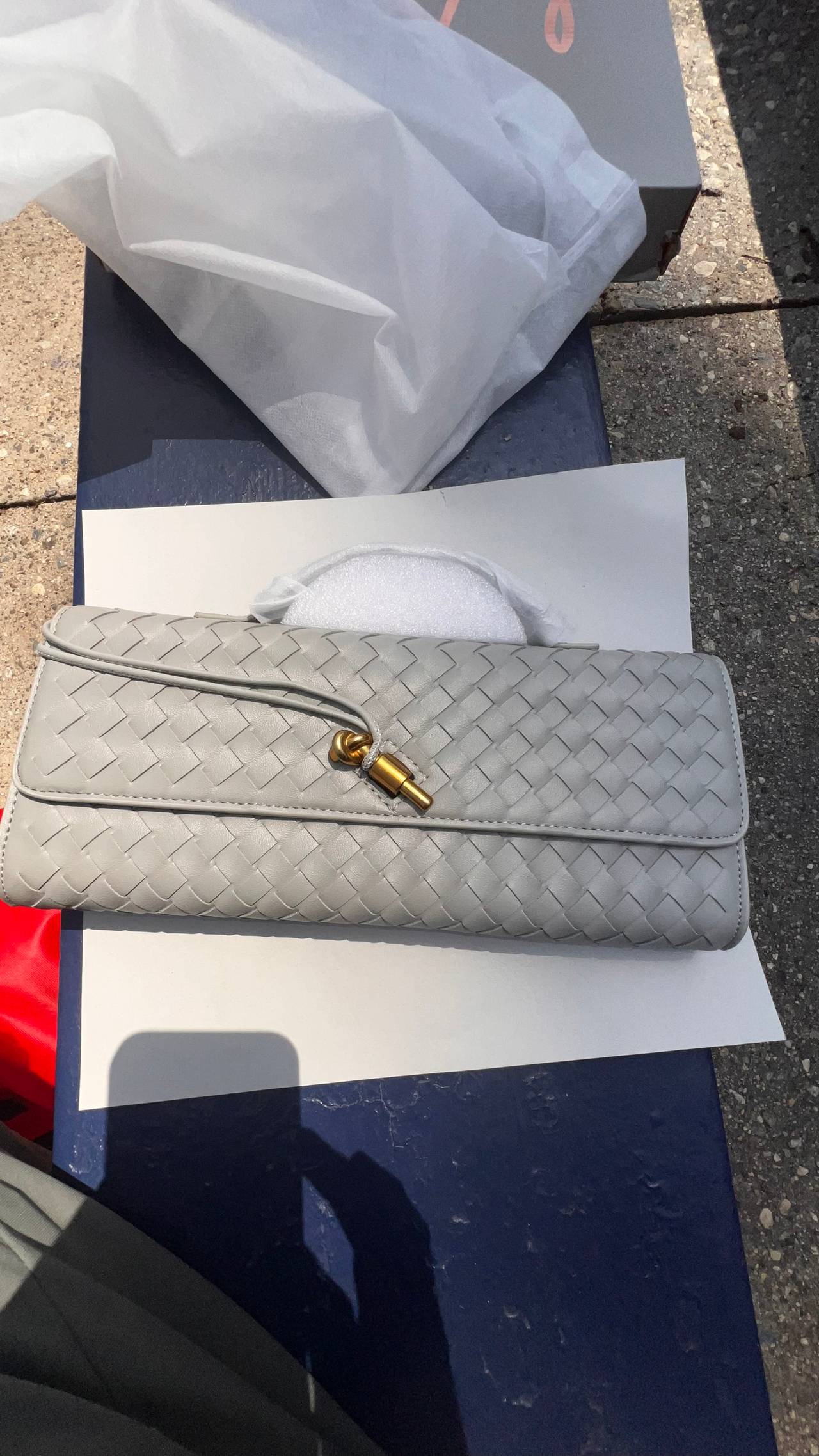 Bottega Veneta Intrecciato Long Knot Clutch