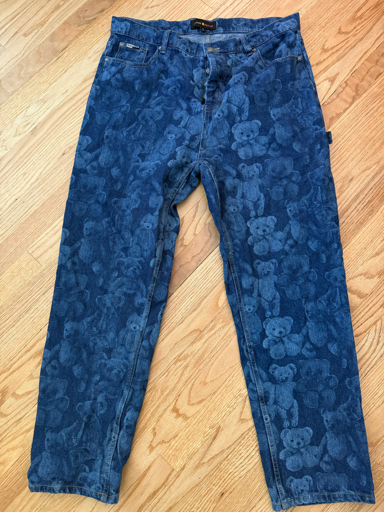 Teddy Fresh All Over Bear Denim Pants size 36
