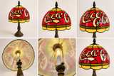 Coca-Cola Tiffany Style Stained Glass Table Lamp - Image 5