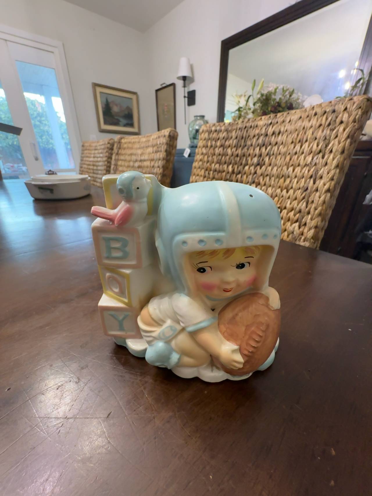 Rubens Vintage Baby Planter Boy Football Player