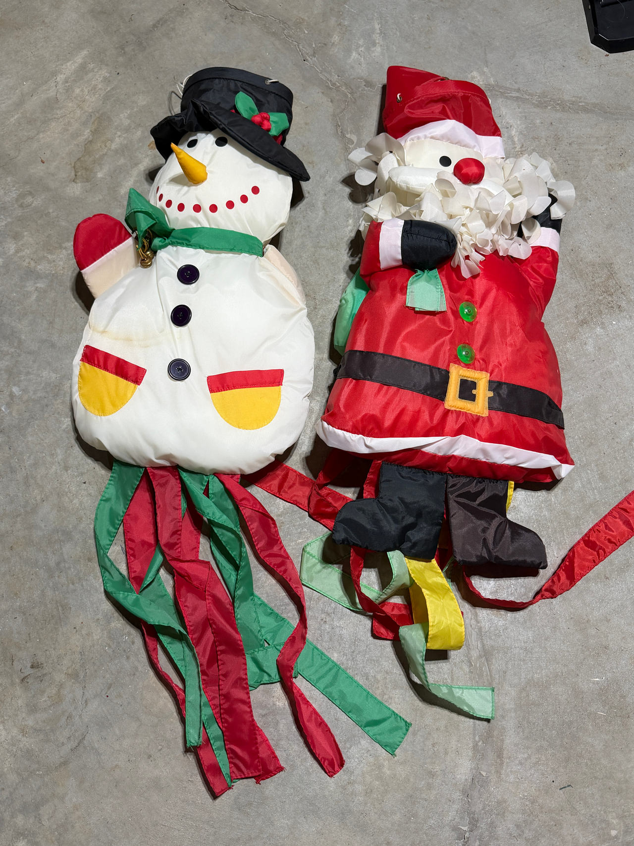 Santa and Snowman Christmas Windsocks