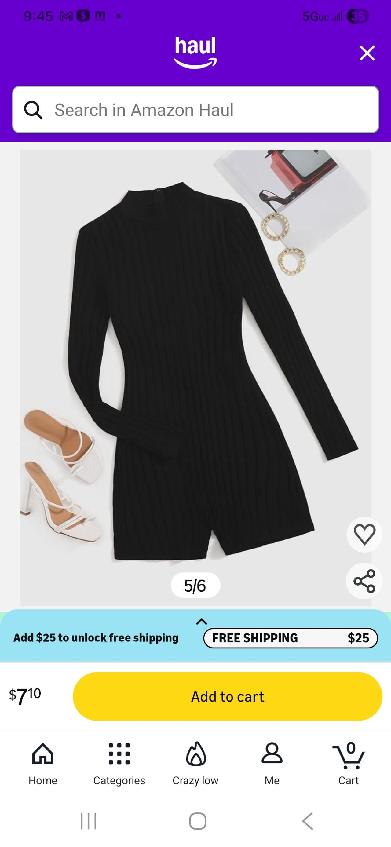 Women's Ribbed Long Sleeve Mock Neck Romper