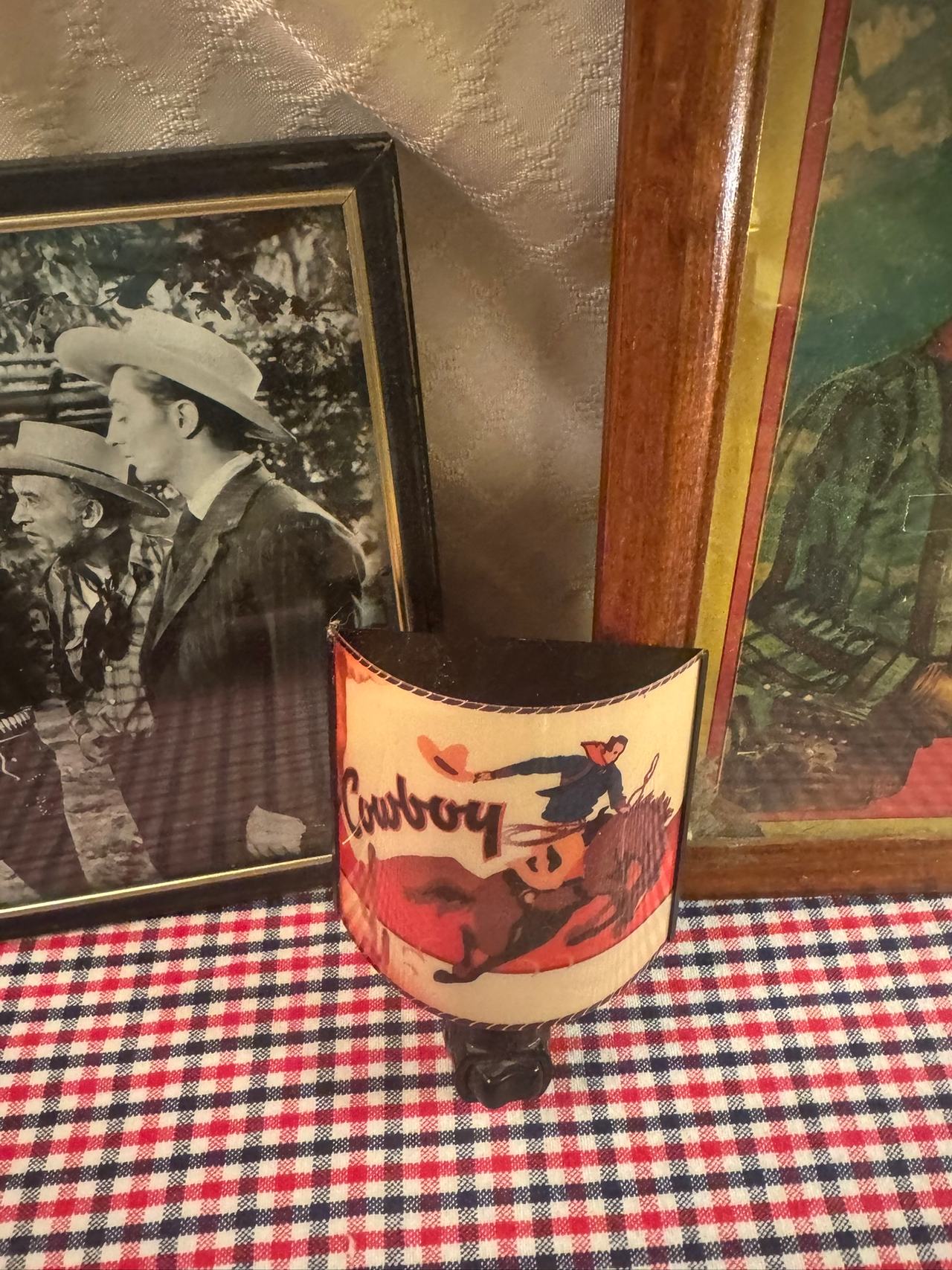Vintage Western Cowboy Night Light