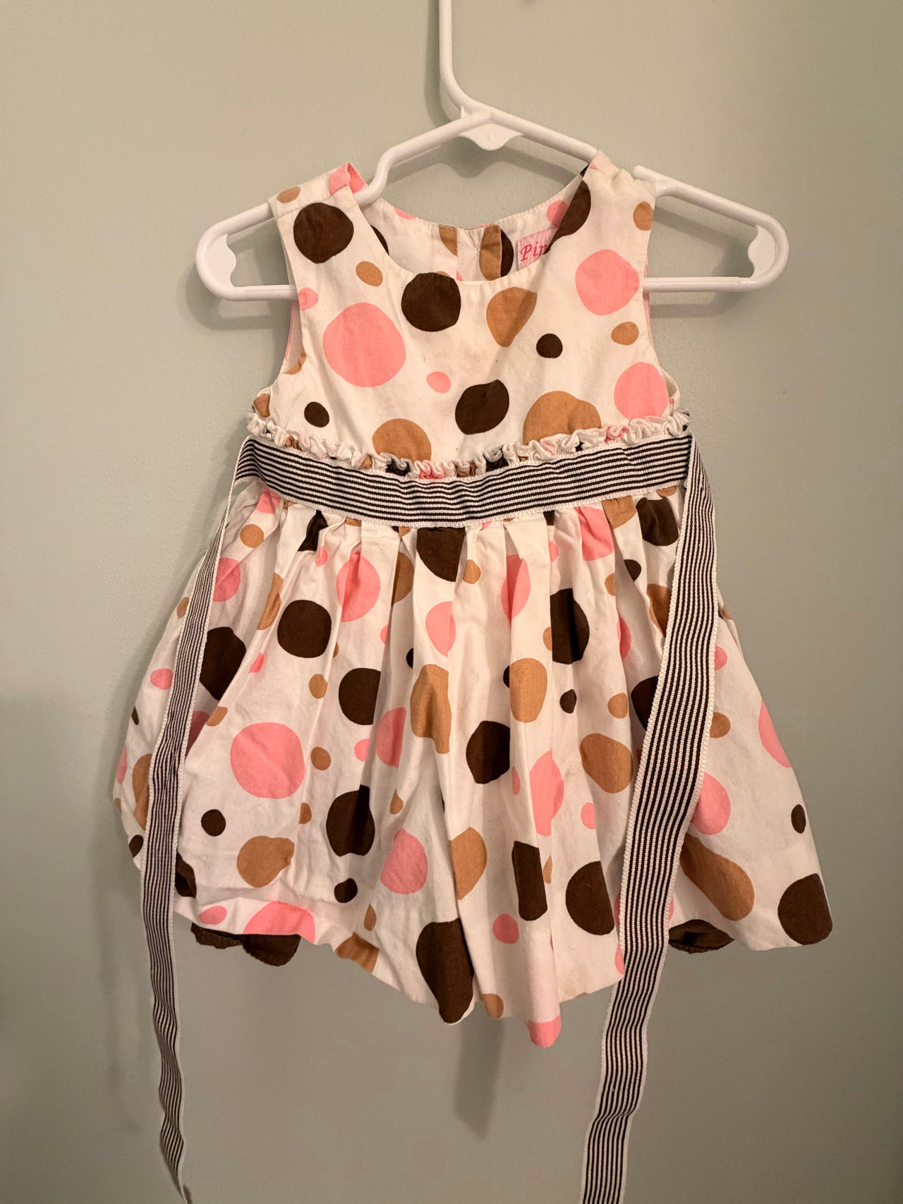 Pink Zebra Kids Polka Dot Sleeveless Dress