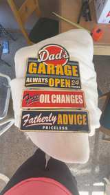 Open Road Brands Dad's Garage Metal Sign 16x12 in - Image 1
