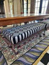 MacKenzie-Childs Tuxedo Park Bench four available - Image 3
