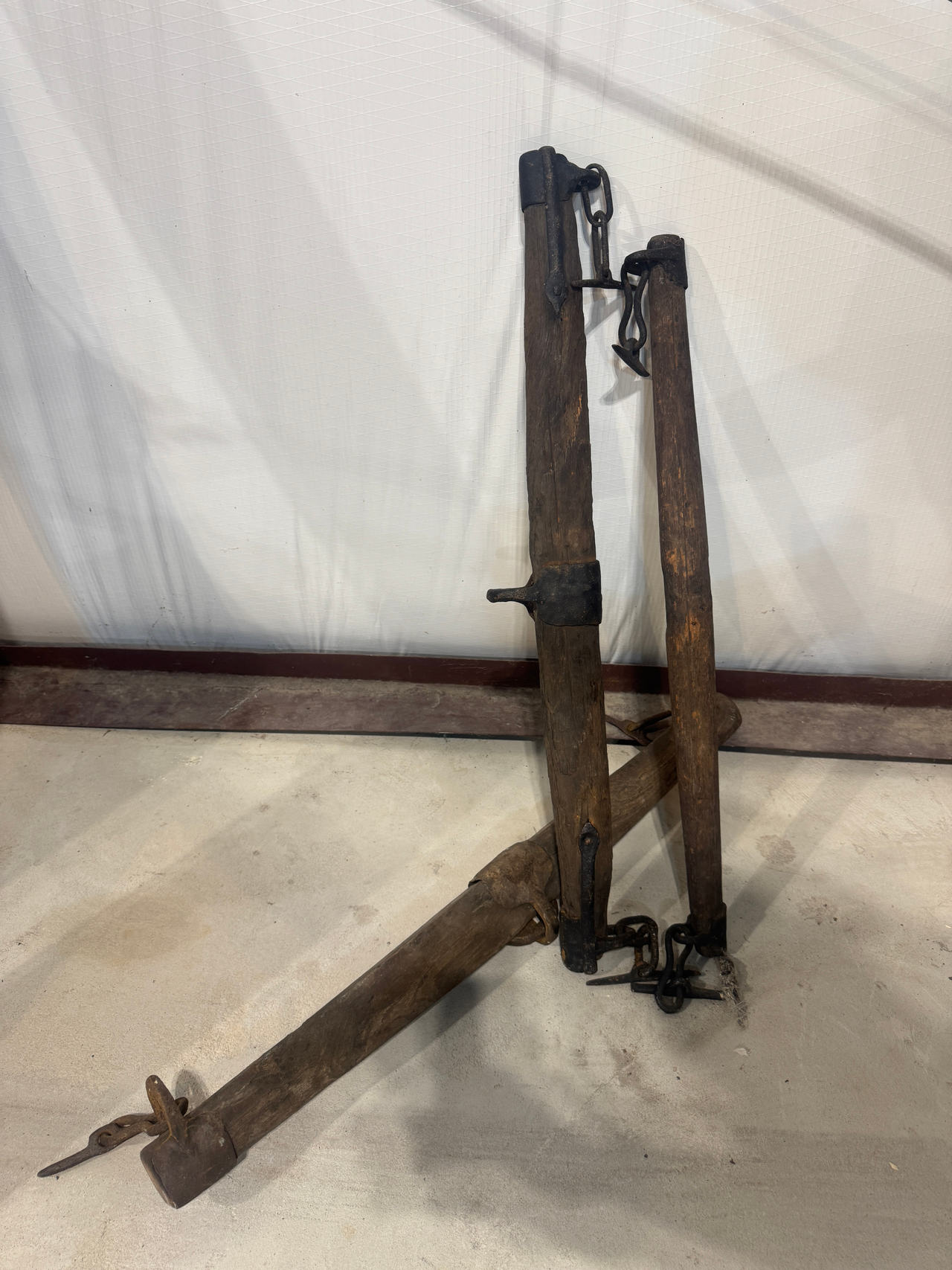 (3) Antique Wooden Horse Yoke Singletree