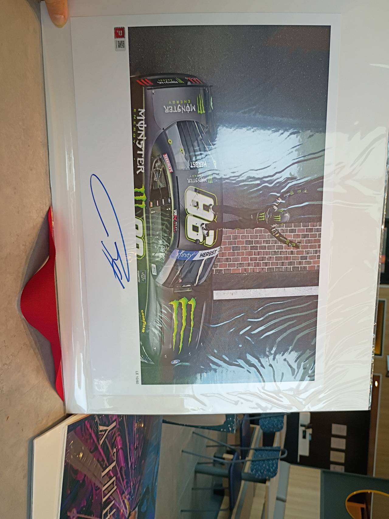 Riley Herbst Signed 8x10 Monster Energy Las Vegas Win Photo