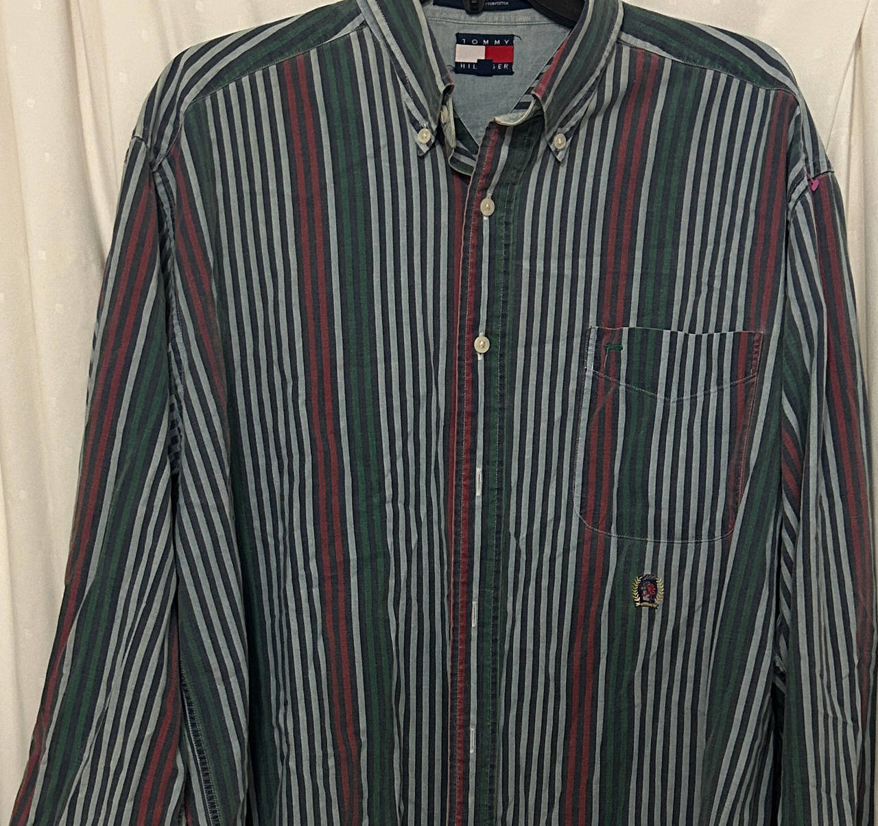 Tommy Hilfiger Vintage Striped Crest Logo Shirt