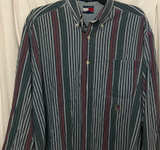 Tommy Hilfiger Vintage Striped Crest Logo Shirt - Image 1