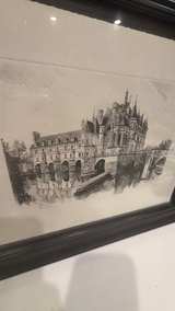 Framed Château de Chenonceau Architectural Print - Image 2