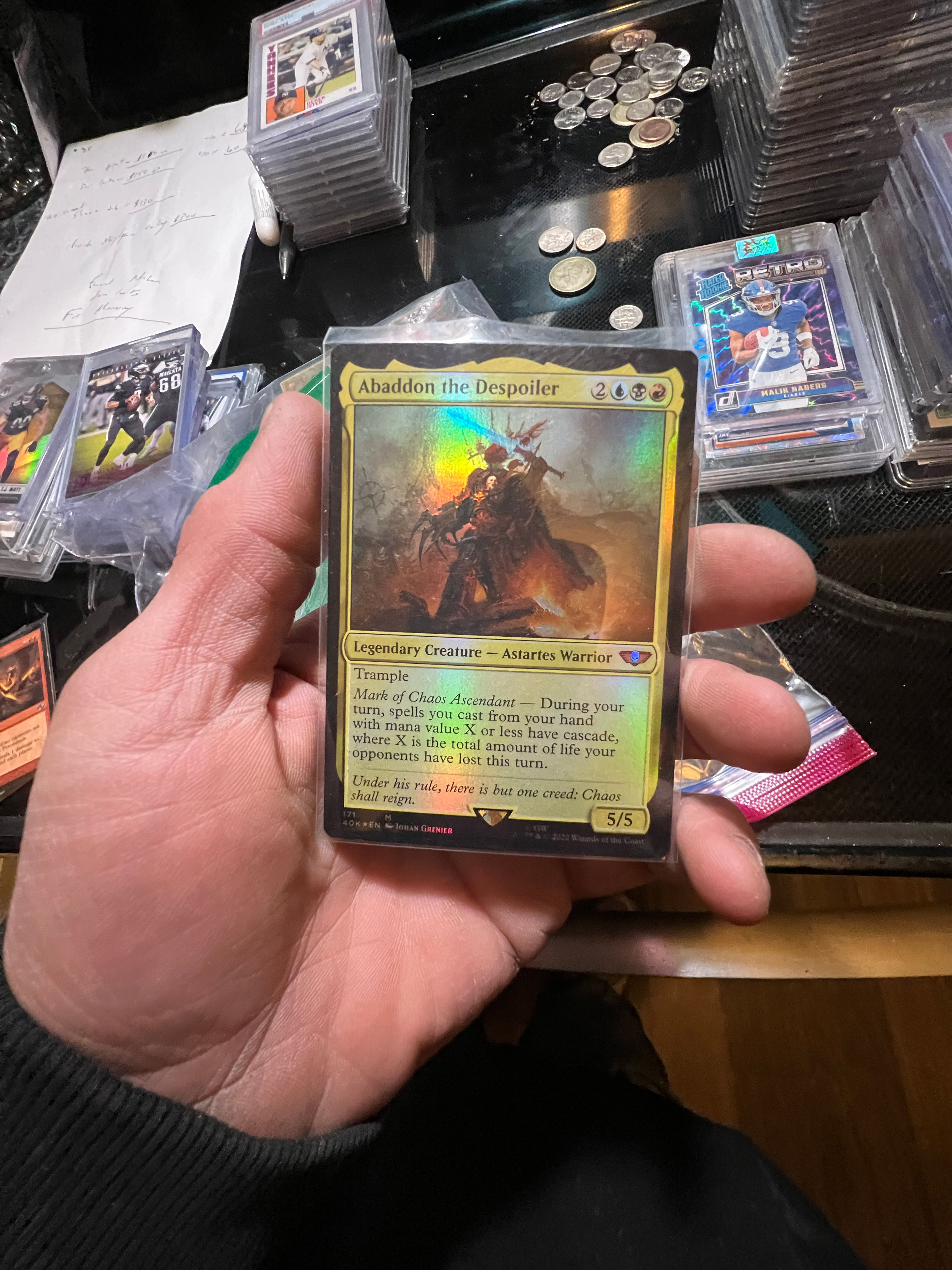 Magic: The Gathering Abaddon the Despoiler Warhammer 40,000 Commander Card