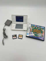 Nintendo DS Lite White Bundle w/ Charger, Animal Crossing Wild World + 2 games - Image 1