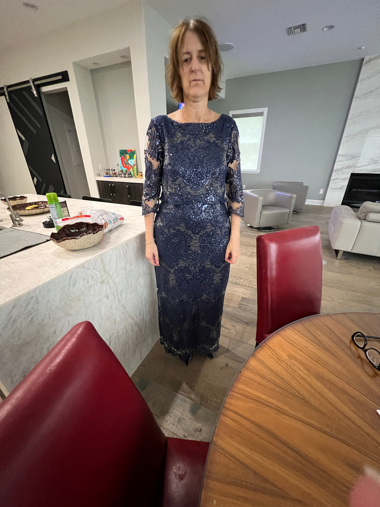 Women's Sequin Lace Evening Gown