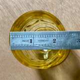 Tiffin-Franciscan Kings Crown Amber Yellow Glass Goblets set of 3 - Image 5