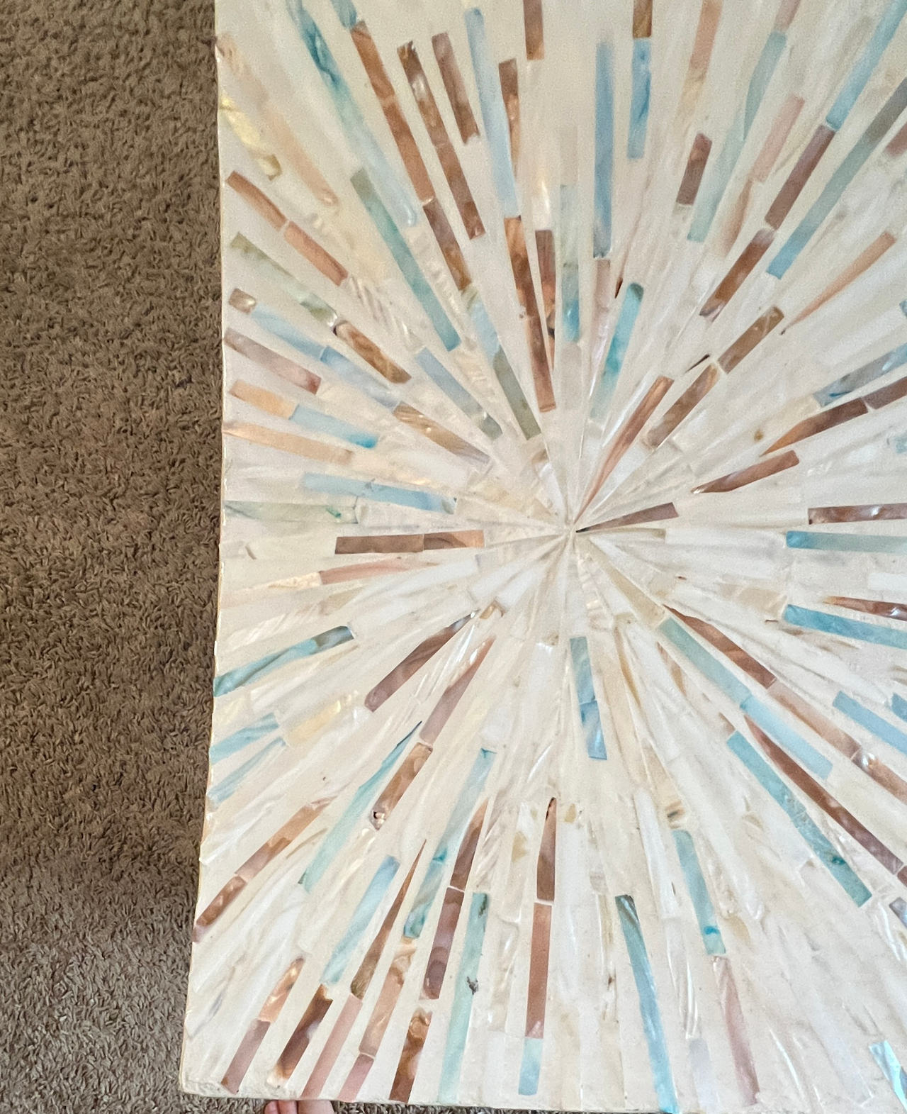 Mother of Pearl Inlay Starburst Accent Table