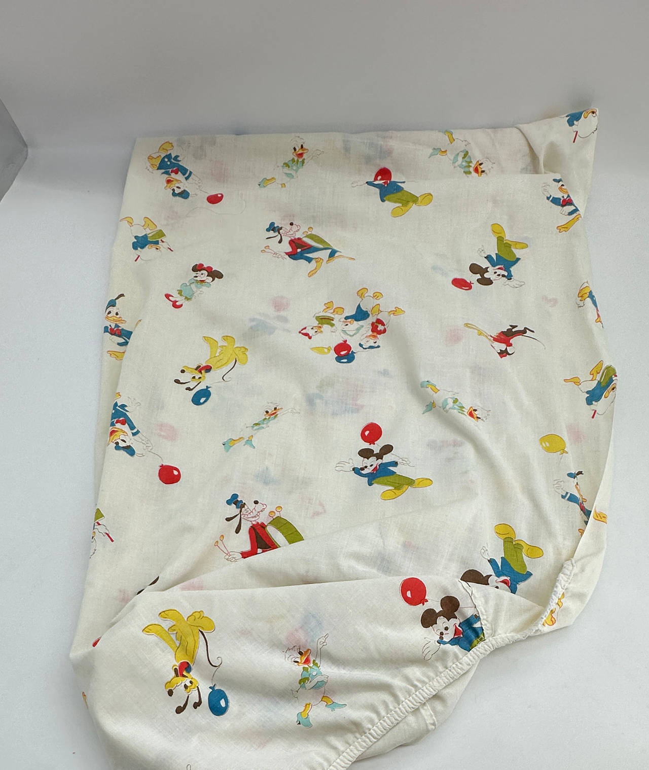 Vintage Disney Mickey Mouse and Friends Fitted Sheet