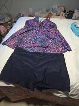 Women's Splatter Print Tankini Swimsuit Set - Image 2